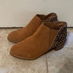 All Black Suede and Calf Hair Heeled Ankle Boots